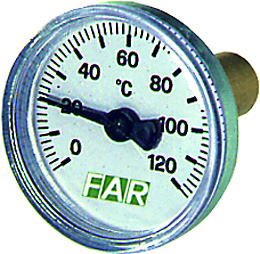 Термометр 0-120°C, зонд 36 мм,O 40 мм, торцевое соединение 3/8"